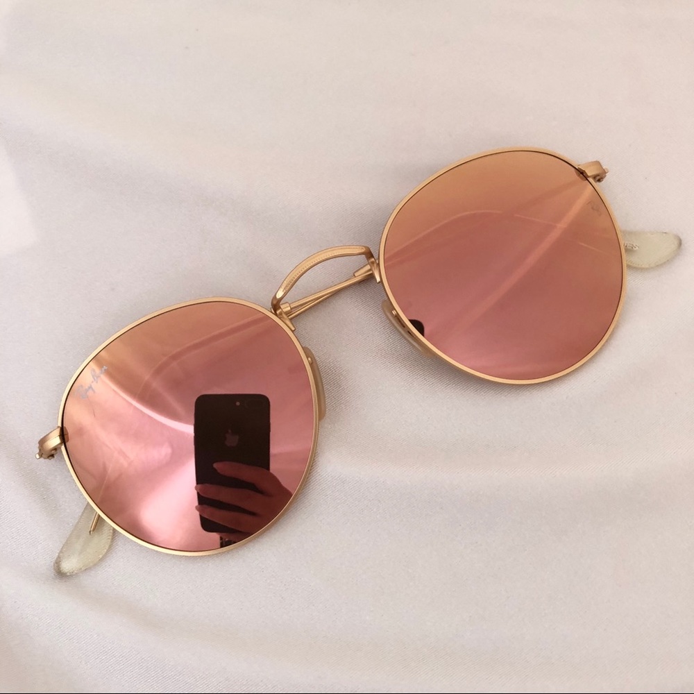 Rayban 50mm Round Flash Lenses — Pink